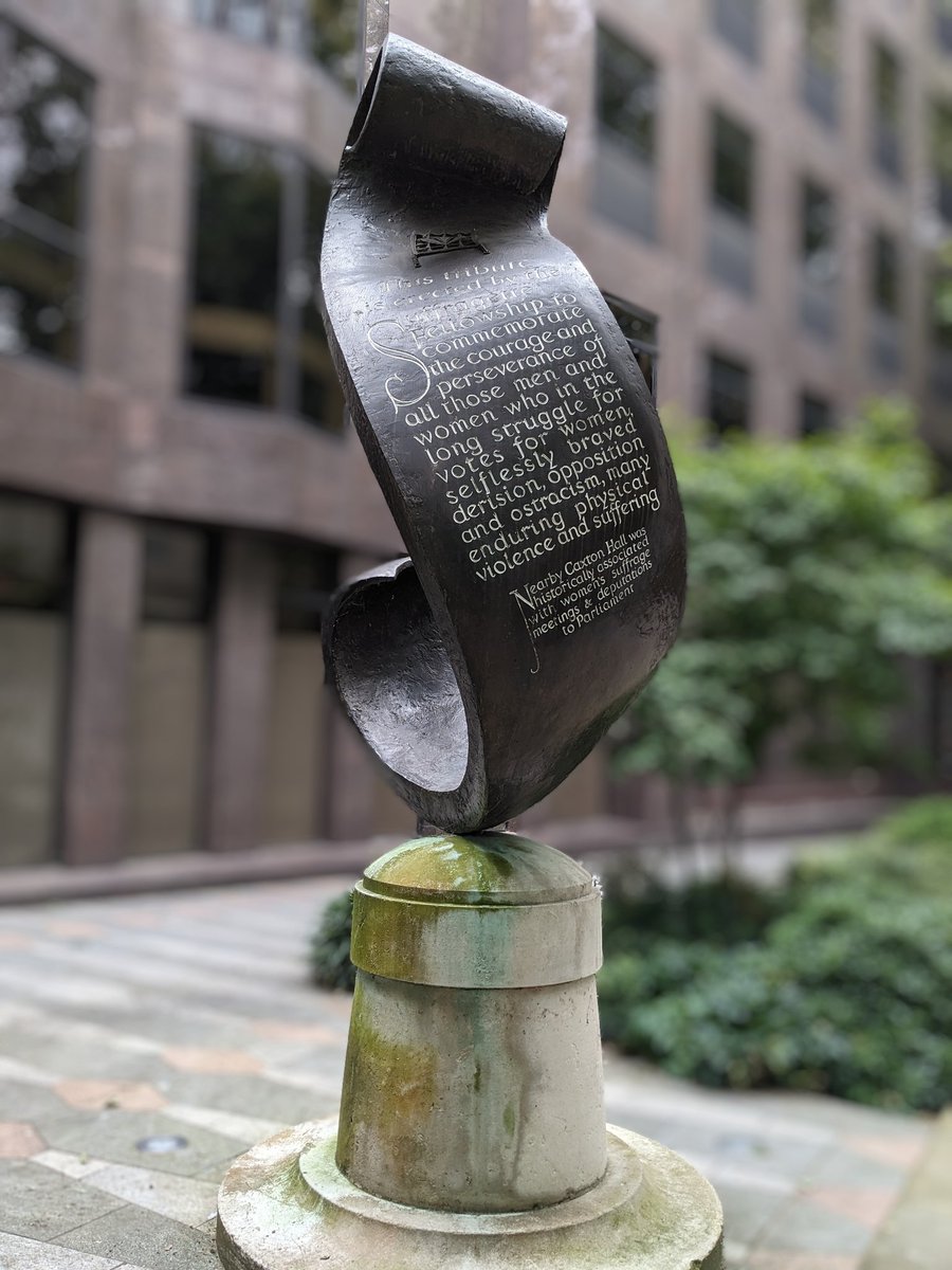 Amazing what you see when wandering around. This is the Suffragette Memorial in #Westminster to commemorate their courage and perseverance.