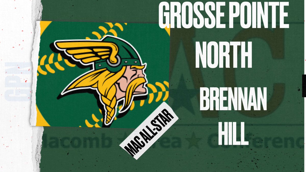 MACvsOAAallstar (@mac_oaa_asg) on Twitter photo Today from the MAC we honor <a href="/GPN_Baseball/">Grosse Pointe North - Baseball</a> and <a href="/umichbaseball/">Michigan Baseball</a> commit <a href="/brennanhill24/">Brennan Hill</a>. Good luck in Regionals! Today from the MAC we honor <a href="/GPN_Baseball/">Grosse Pointe North - Baseball</a> and <a href="/umichbaseball/">Michigan Baseball</a> commit <a href="/brennanhill24/">Brennan Hill</a>. Good luck in Regionals!
