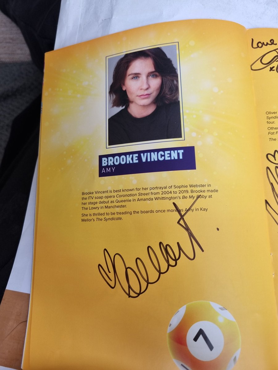 Graeme Scott (@scottgraeme629) on Twitter photo Really grateful to Bill Ilkley for getting a signed The Syndicate programme at <a href="/MKTheatre/">Milton Keynes Theatre</a> as sadly wasn't able to attend dye to chemo issue. Thankyou <a href="/MsGfaye/">Gaynor Faye</a> <a href="/sammeegiles/">Samantha Giles (blue tick)</a>
<a href="/BrookeLVincent/">Brooke Levi Vincent 🌻</a> and the rest of the cast including Bill Ilkley Really grateful to Bill Ilkley for getting a signed The Syndicate programme at <a href="/MKTheatre/">Milton Keynes Theatre</a> as sadly wasn't able to attend dye to chemo issue. Thankyou <a href="/MsGfaye/">Gaynor Faye</a> <a href="/sammeegiles/">Samantha Giles (blue tick)</a>
<a href="/BrookeLVincent/">Brooke Levi Vincent 🌻</a> and the rest of the cast including Bill Ilkley