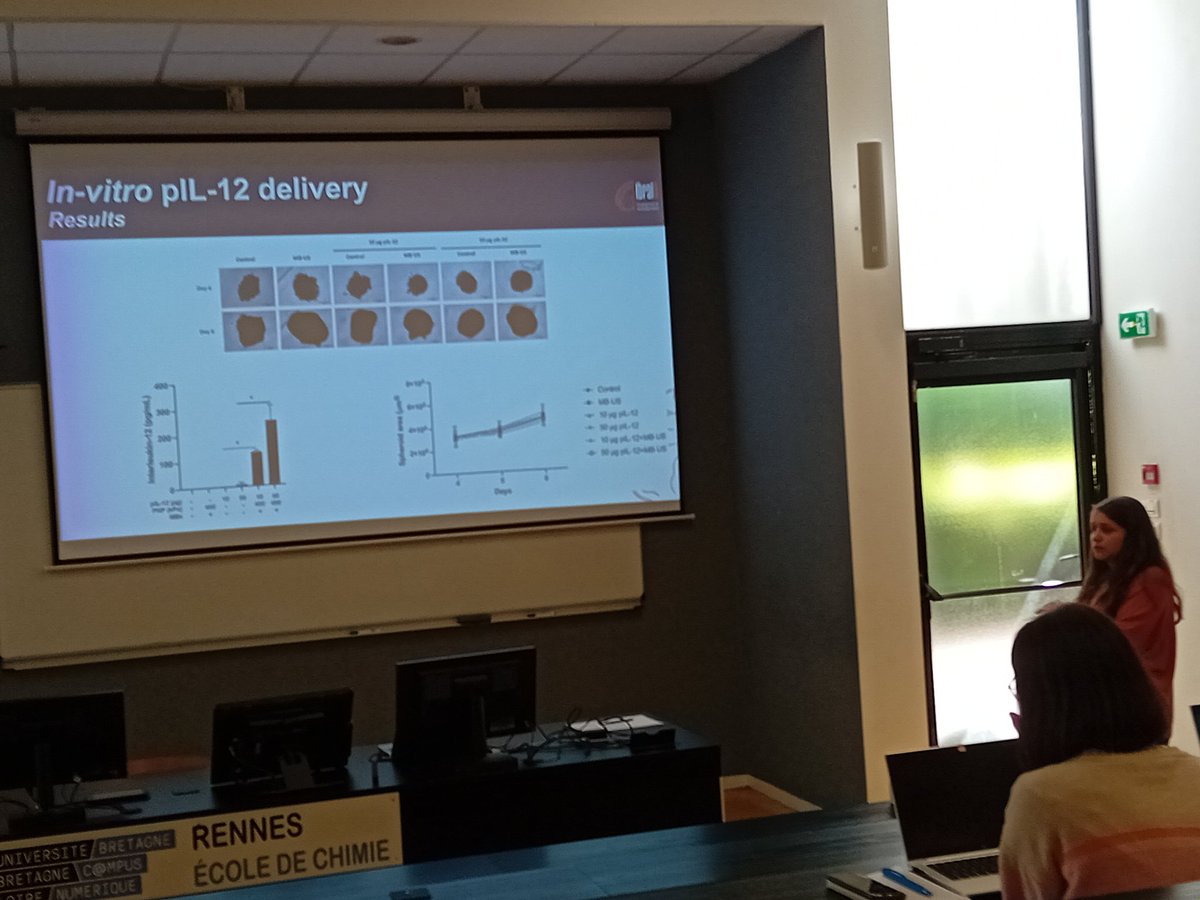 iBrain_Inserm's tweet photo. [RECHERCHE] Présentation des résultats du projet APR IR IRIS financé par @RCValdeLoire par notre doctorante Marie Roy au 20ème journée sci. du réseau VIR de @CanceropoleGO! Coll. @UnivTours @InsermGrdOuest @GICC_Tours #GREMAN du @DR08_CNRS @_CentreSciences @Vermon_S_A ! https://t.co/yBwlbi65bK