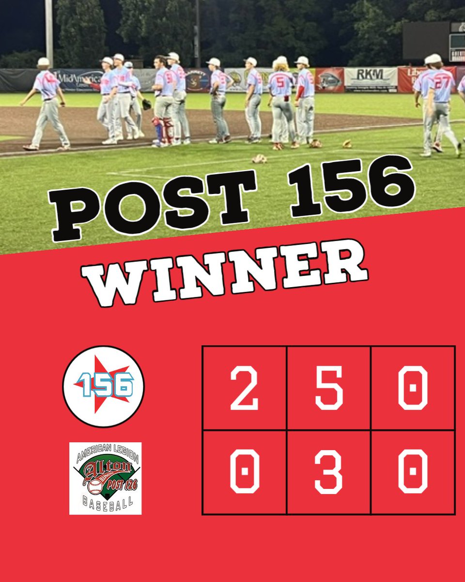 While you were sleeping, AAA took down a very good Alton team. @BrennanReaKHS24  was dominant over 5.1 innings allowing two hits. Sturdy shut the door with defensive gems from Evans and Copeland to bring home a winner for the <a href="/MOLegionBall/">Missouri American Legion Baseball</a> side.