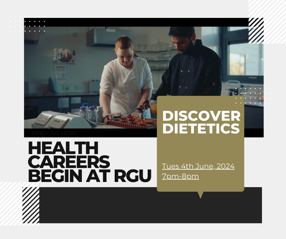 Tonight’s the night📣 - to celebrate Dietetics Week #DW2024 come along to listen to inspiring stories from dietitians - classroom to clinic and beyond!Register to get the link to watch live or to receive the recording later 👍🏻 - see you there rgu.ac.uk/events/events-…