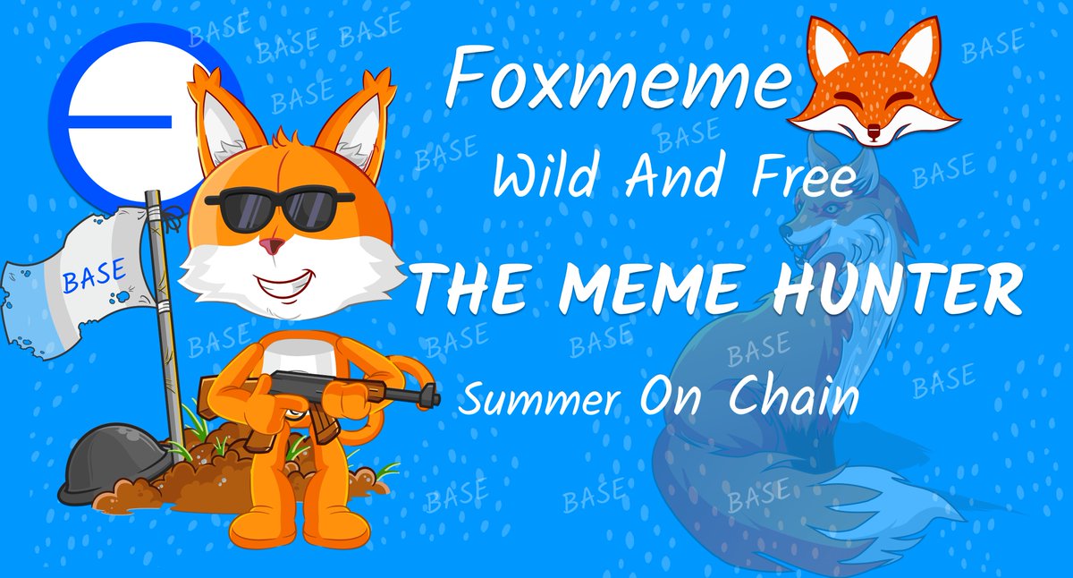 foxmaskfun's tweet photo. Weโre living in the meme age #Doge, #PEPE ๐ธ
The Legend of The Fox ๐ฆ โwild and freeโ
$FOX๐ฆ foxmeme coming
Turn notifications on ๐ or youโll be left behind
๐ Follow + RT + Drop your ETH (Base) Wallet
#fox #FOX #foxmeme #foxsummer #Base @base @foxmeme_0x https://t.co/gyqi8akB2m