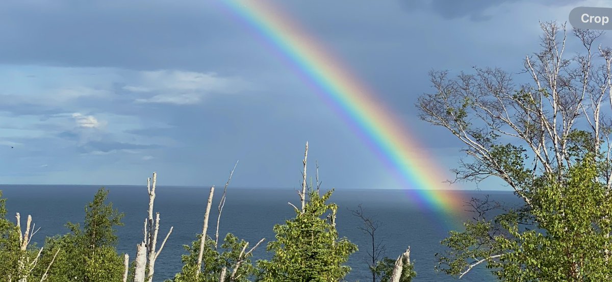 A lovely rainbow o’er the Big Lake 🌈🌊