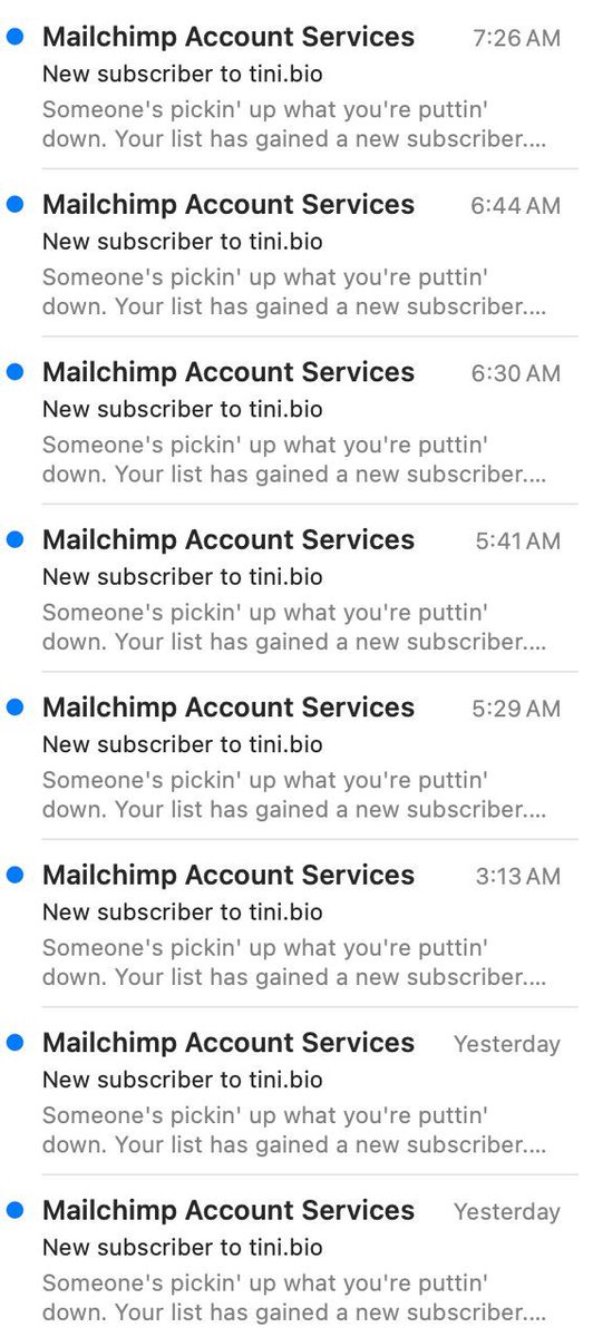 Waking up once more to this! Can we consider this product-market fit? 😄 <a href="/tinibiohq/">tini.bio</a> #startuplife #buildinpublic