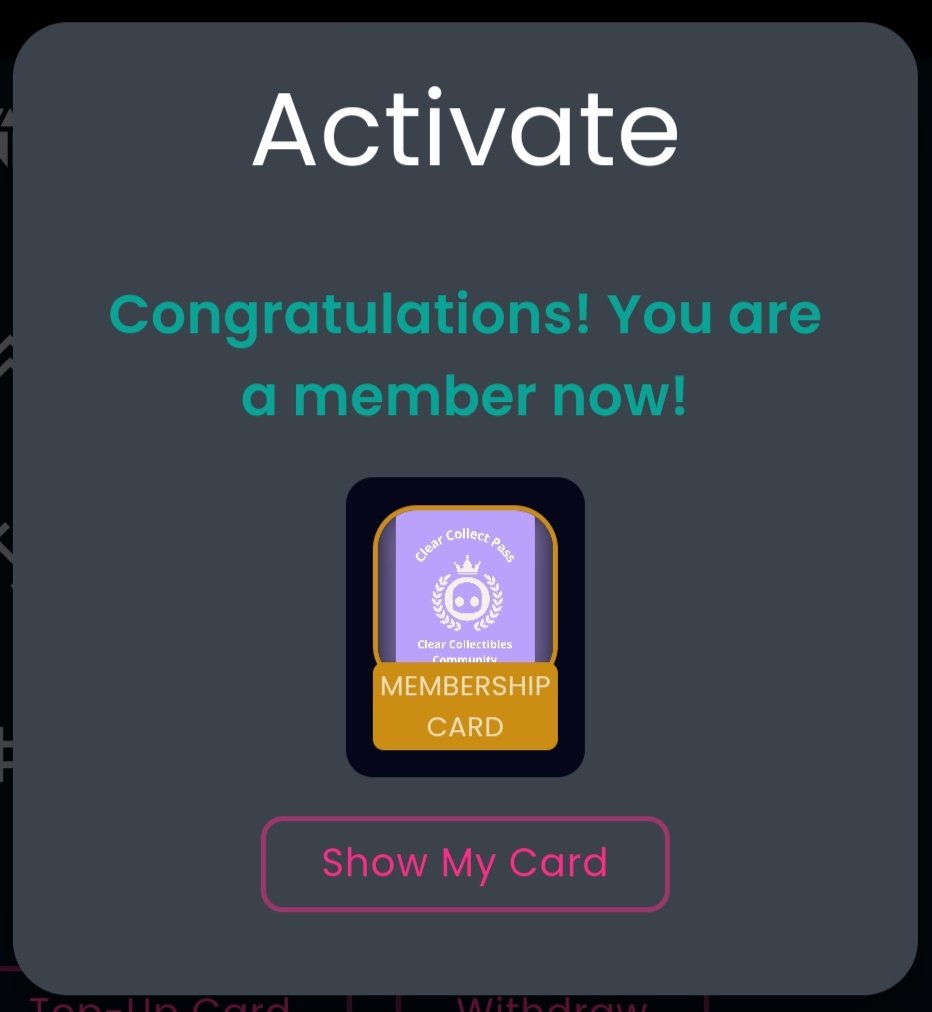 If you are a CC supporter, make sure to activate your membership card.
galaxis-community.com/communities/cl…

If you don't have a CC yet, go get one. 🫧🫧🫧
<a href="/ClearCollectNFT/">Clear Collectibles 🧊</a>