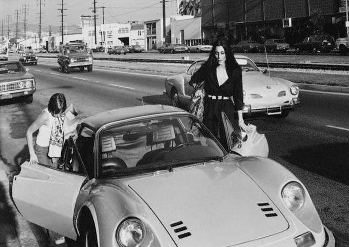 Cher, the famous singer and actress, bought this Ferrari Dino 246 GTS through Hollywood Sports Cars in 1972 during the height of the popularity of “The Sonny &amp; Cher Comedy Hour.” Currently, the car is for sale in Houston, Texas, with a comprehensive history and documentation.