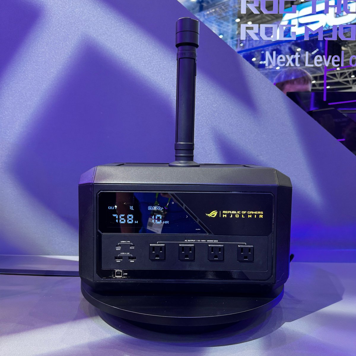 ASUS_ROG's tweet image. ROG Mjolnir—the UPS fit for a gaming god! With power to keep your GeForce RTX 4080 system running for 1 hour, it's like wielding the power of Asgard itself! Its Lithium Iron Phosphate battery tech ensures it's the real deal. Check it out at #Computex2024 and embrace your destiny!