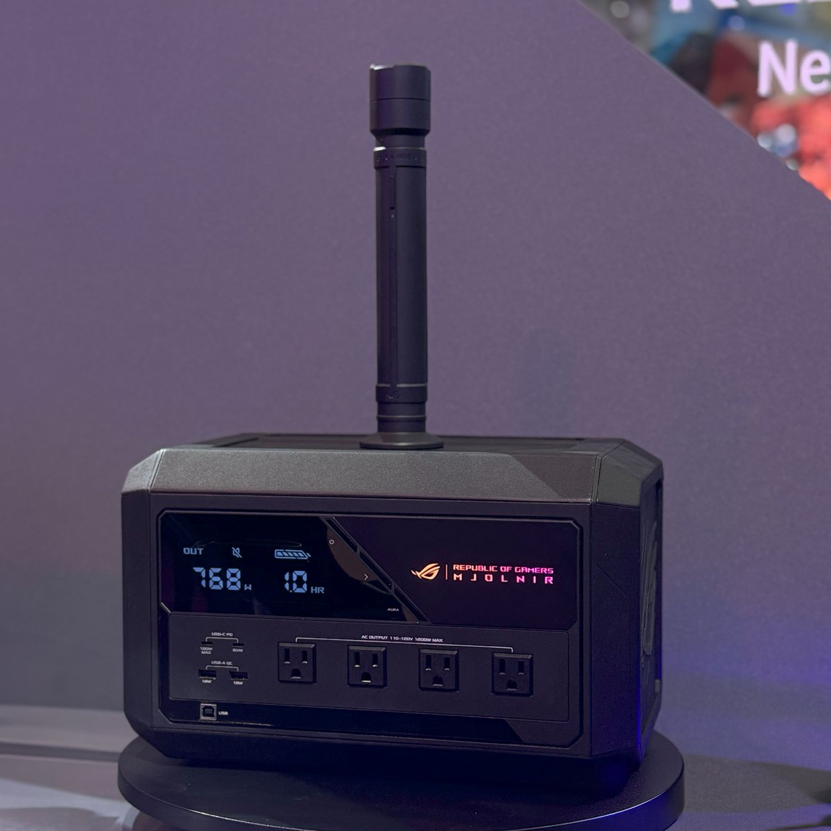 ASUS_ROG's tweet image. ROG Mjolnir—the UPS fit for a gaming god! With power to keep your GeForce RTX 4080 system running for 1 hour, it's like wielding the power of Asgard itself! Its Lithium Iron Phosphate battery tech ensures it's the real deal. Check it out at #Computex2024 and embrace your destiny!
