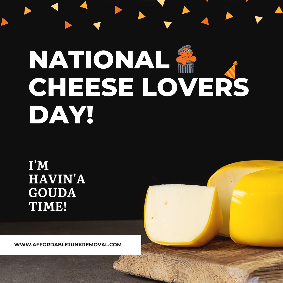 takeawayjunk's tweet image. Celebrate National Cheese Day by clearing out the old 🧀 

Let Affordable Junk Removal handle your appliance disposal, making room for fresh delights 🚚

#NationalCheeseDay #JunkRemoval #OldAppliances #MakeRoomForCheese #AffordableJunkRemoval