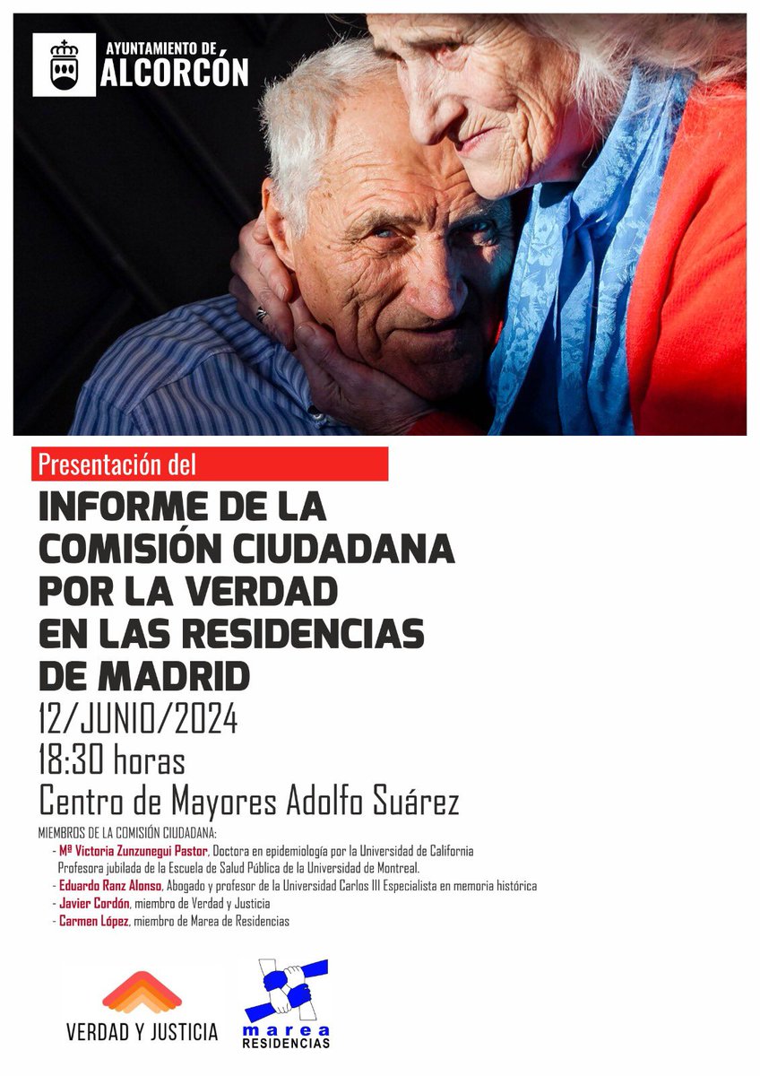 El 22 de mayo nos censuraron el acto , ahora el 12 hablaremos del informe de la Comisión Ciudadana por la Verdad en las Residencias de Madrid. @La_SER @ElenaJimenezG @elpais_espana @_infoLibre @El_Plural