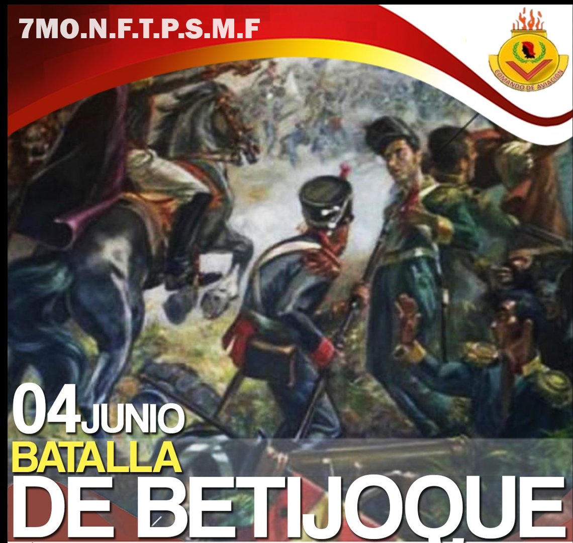 EJB_7MONUCLEO's tweet photo. #HoyEnLaHistoria  Ocurre la Batalla de Betijoque, tercera Batalla Campal de la Batalla Admirable.

#Cunadelsgtoaviador
#Prohibidofallar
#venezuelasecrece https://t.co/hBmDkWA7gq
