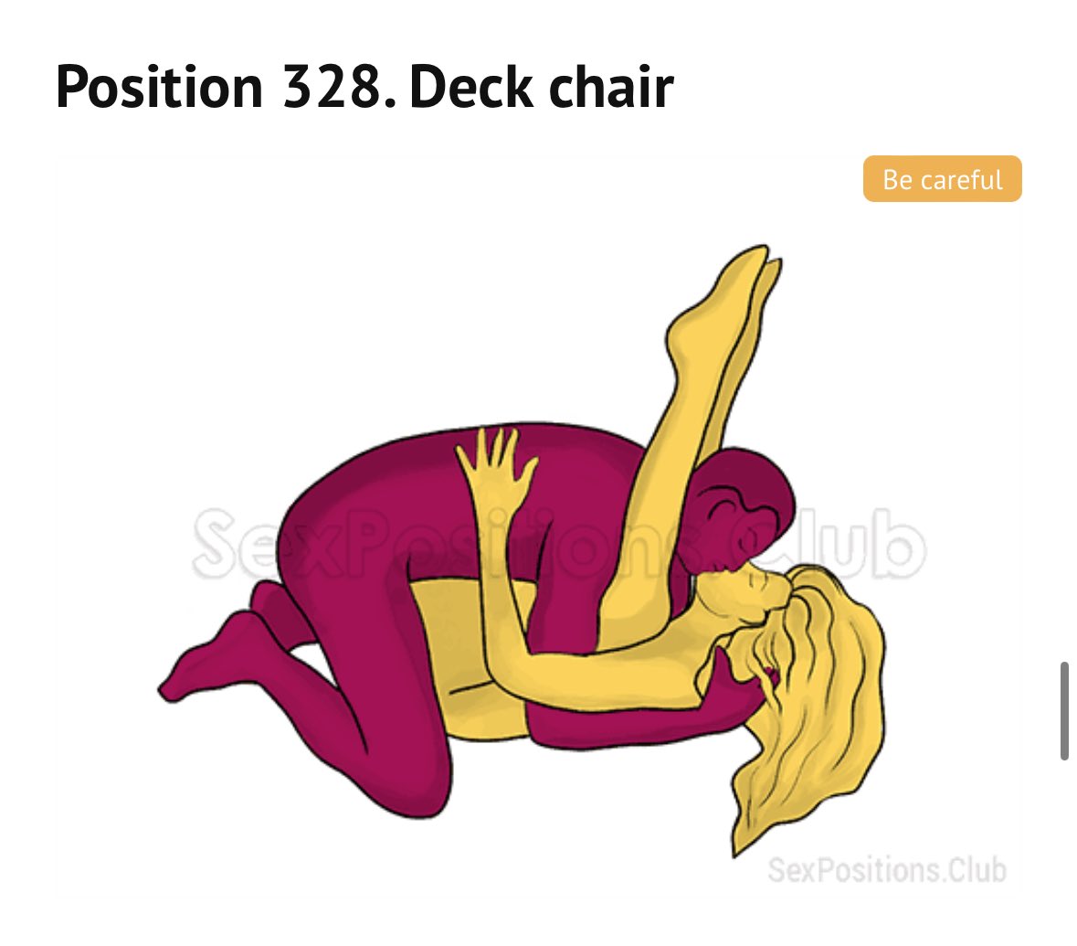 position of the day: deck chair