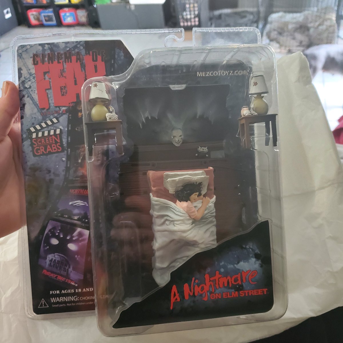 KDSTOYBOX1's tweet photo. Just In Rare Color Variant (NON-MONOCHROME) Cinema Of Fear Nancy Screen Grabs In Excellent Condition 225$ Shipped #nightmareonelmstreet #freddykrueger #neca #mezco #tots #sideshow #cinemaoffear ##myers https://t.co/wu2Q2bOqVt