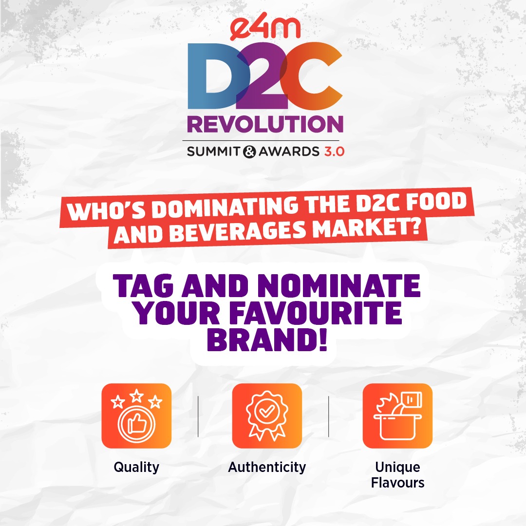 .@Chaayos, @TataSoulfull, @YuFoodlabs, @biryanibykilo, have all been honoured with the #e4mD2C 3.0 Award for their exceptional contributions to the D2C Food and Beverages industry. 🍲 Who should take home the award this year? Tag your favourites in the comments! #TagAndTell