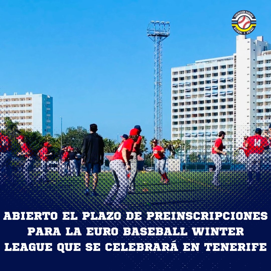 ✍️⚾ Las preinscripciones para la Euro Baseball Winter League 2024 están abiertas hasta el 15 de junio que se celebrará en Tenerife del 16 al 24 de noviembre organizado por <a href="/WBSCEurope/">⚾🥎🖐 WBSC Europe</a>, la <a href="/RFEBS/">RFE Béisbol y Sófbol</a> y la @fcanariabs ✅

Todos la información en nuestra web👉 fbscanarias.com