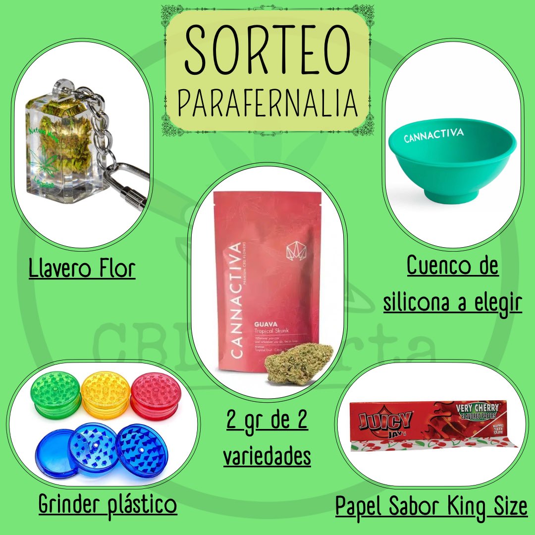 CbdHorta's tweet photo. ¡Lanzamos un SORTEO DE PARAFERNALIA!

🎁 ¿Qué puedes ganar?
1 Cuenco de silicona
1 Grinder de plástico
1 Llavero con una flor
1 Papel de sabor King Size
2 gramos de 2 variedades de nuestras flores

📝 ¿Cómo participar?
Sigue las instrucciones en https://t.co/aM0WhrmjM6 https://t.co/9OsEW9Mq2O