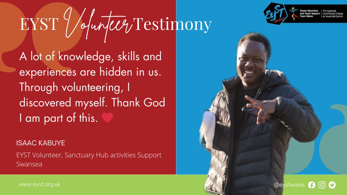 Shining the spotlight on EYST volunteers. Isaac has been a key supporter for our coffee mornings. These sessions have been a source of great comfort for many.  One of Isaacs great qualities is his ability to make others around him feel secure and welcome.
#volunteerweek