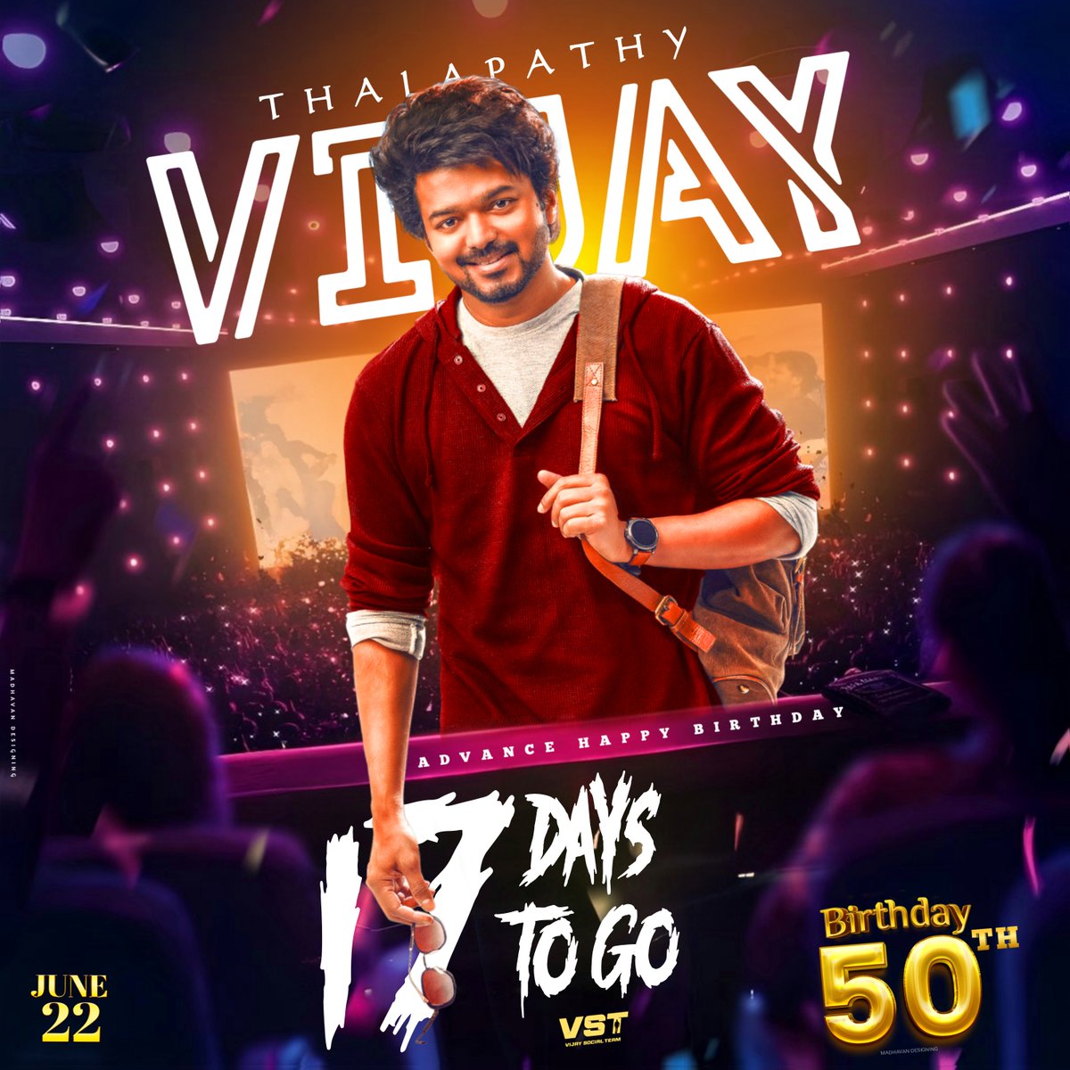 17 Days to Go for #Thalapathy50 🥳 Poster edit 🖍️🖍️🖍️❤️ 
@TST_Offcl
#TheGreatestOfAllTime‌ @actorvijay