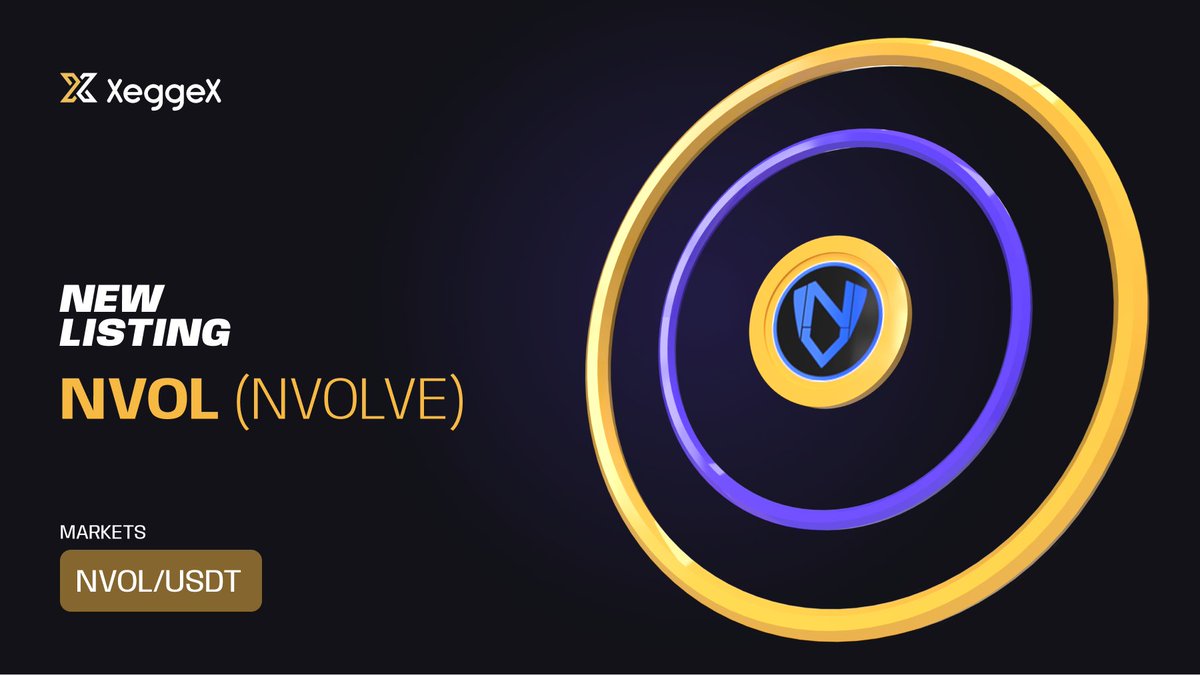 xeggex's tweet photo. Announcing the New Listing of NVOLVE (NVOL)
Available markets: NVOL/USDT
https://t.co/kVbnYYiGbR
@nvolvetech #newlistings  #USDT https://t.co/VudVyb1Alj