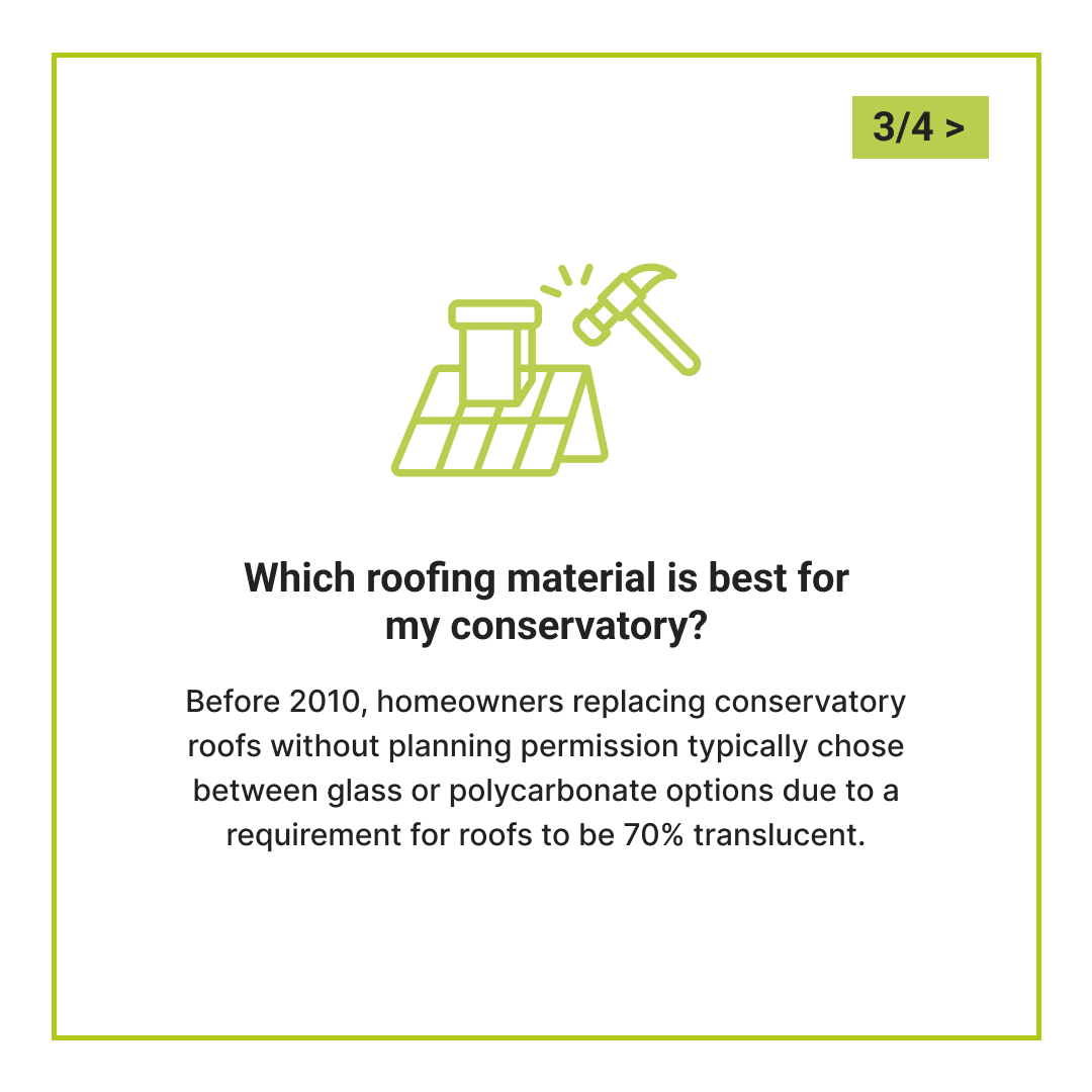 Projects4Roofin's tweet photo. Top 5 FAQs on Conservatory Roof Replacement! 

1️⃣ Benefits of a new roof?
2️⃣ Best materials to use?
3️⃣ Need permission for the upgrade?
4️⃣ Timeframe for replacement?
5️⃣ How much will it set me back?

👉 Swipe to reveal the answer to one hot question! https://t.co/czytG4pBK5