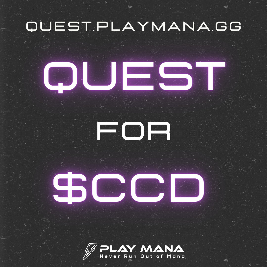 Join us now at Quest.PlayMana.GG to earn $CCD rewards! Also, you can soon earn $CCD rewards by completing <a href="/playonetap/">One Tap ➡️ BETA OPEN⚔️</a> missions! 

#Airdrop #web3 #web3gaming