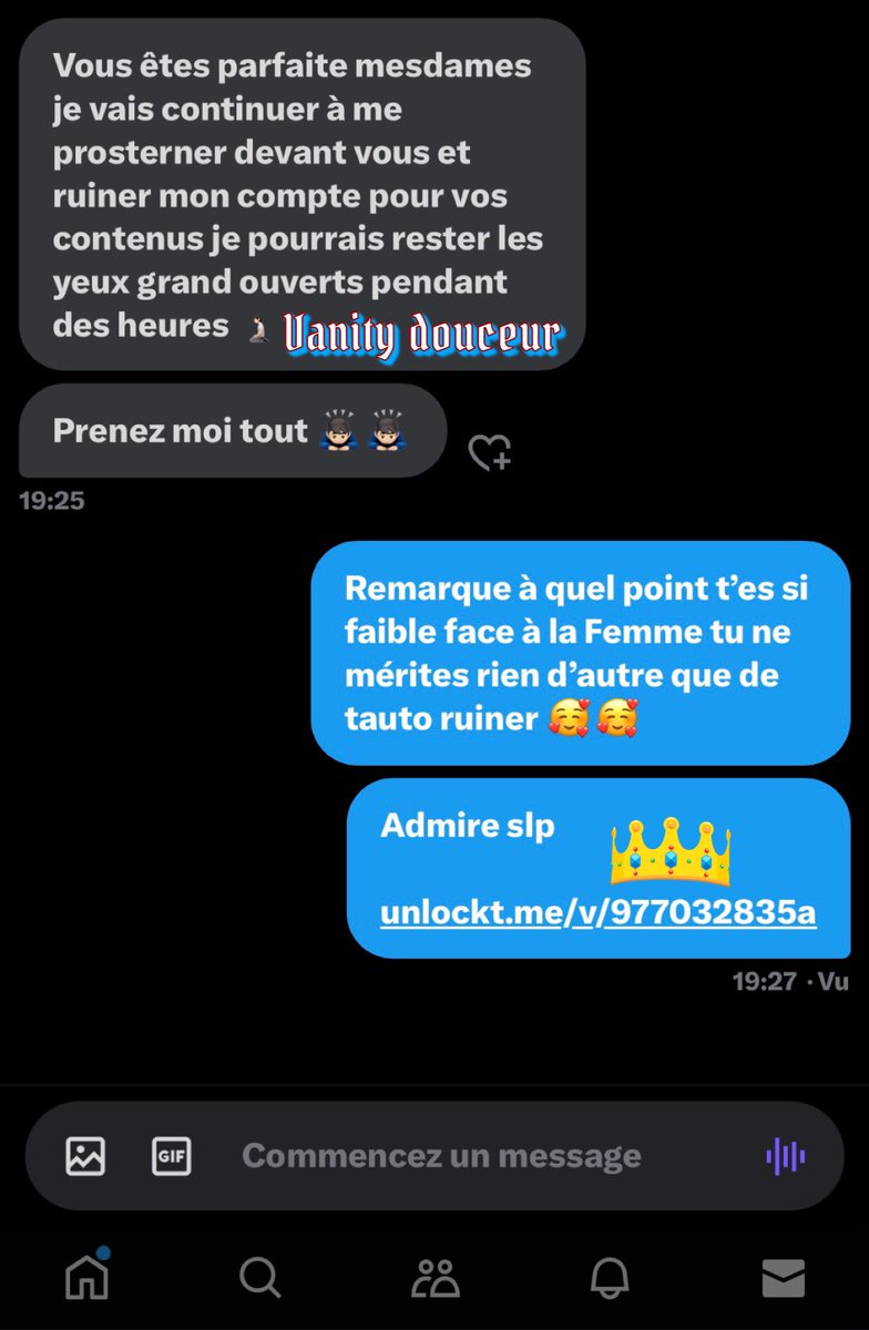 vanitydouceur's tweet photo. Encore et toujours des faces cachées
Il ne peut pas s’empêcher de penser à nous 😌 Tellement obnubilé.
Des bons clebards dociles.
#findom #toiletslave #humantoilet #feetslave #scatobook #fetish #scatofetish #domina #feetsub #uro #footfetish #sub #rt https://t.co/M2naLJC36l