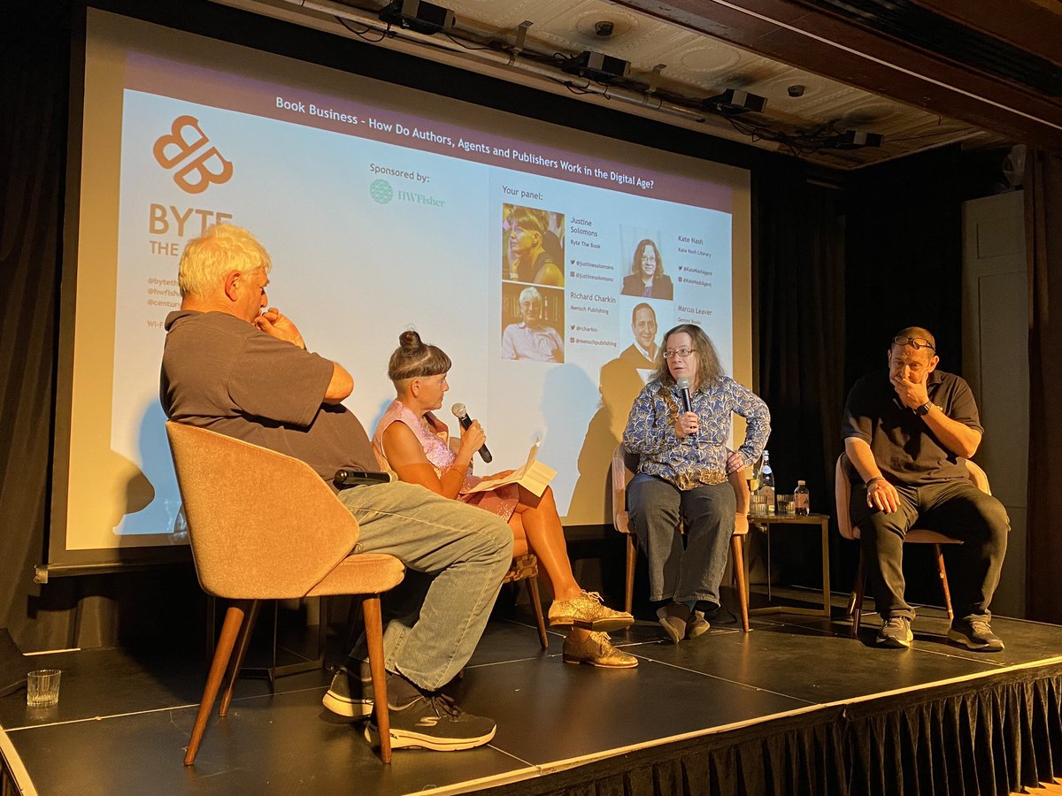 KNLitAgency's tweet photo. “Authors need to be treated as partners not suppliers,” says @katenashagent when asked about author care in the industry #ByteTheBook https://t.co/CD55N9HqMR