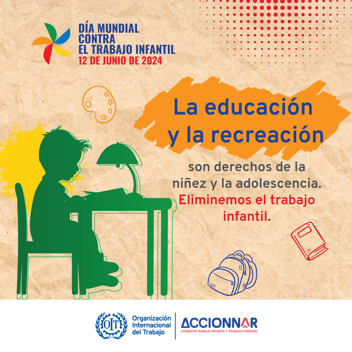 El #TrabajoInfantil interfiere con el derecho de las niñas y los niños a la educación 📚y al juego.
Es tiempo de terminar con esta situación.
Trabajemos de la mano.
🇲🇽 #MéxicoSinTrabajoInfantil es tarea de todas y todos
#MéxicoLibreDeTrabajoInfantil #12deJunio