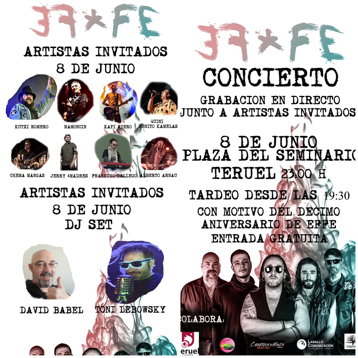 Este sábado día 8 de junio vamos a liarla un poquito con un montón de amigos!!! <a href="/Ramocin/">Ramoncín</a> <a href="/Benitokamelasof/">Benito Kamelas</a> <a href="/losmareaoficial/">Los Marea Oficial</a> <a href="/Azero_oficial/">Azero</a> <a href="/analaballo/">Laballo Comunicación</a>