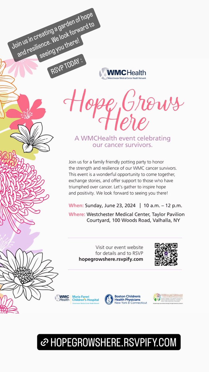 nypedscbc's tweet photo. 🌸 Hope Grows Here 🌸

This event is dedicated to survivors and their families, offering a day to connect, heal, and grow together. By planting flowers, we symbolize new beginnings and the beauty that can arise from adversity.

RSVP TODAY:

https://t.co/ykVa3no9AE https://t.co/iN8DwLLTP4
