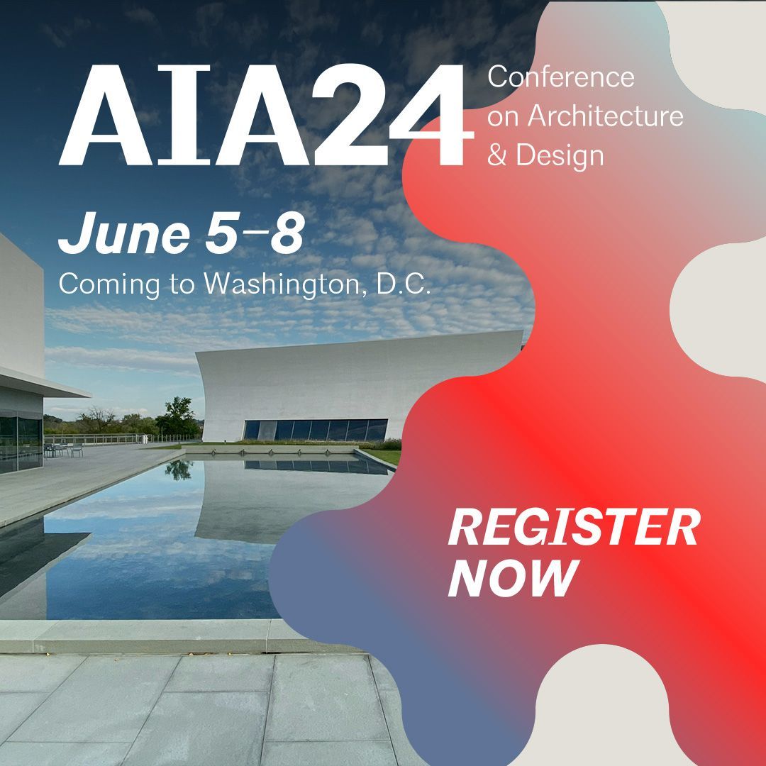 AIA24 starts tomorrow - last chance to take part in the premier annual conference celebrating multidisciplinary solutions from across the built environment and the power of designing a better world, together. 

Register today at conferenceonarchitecture.com