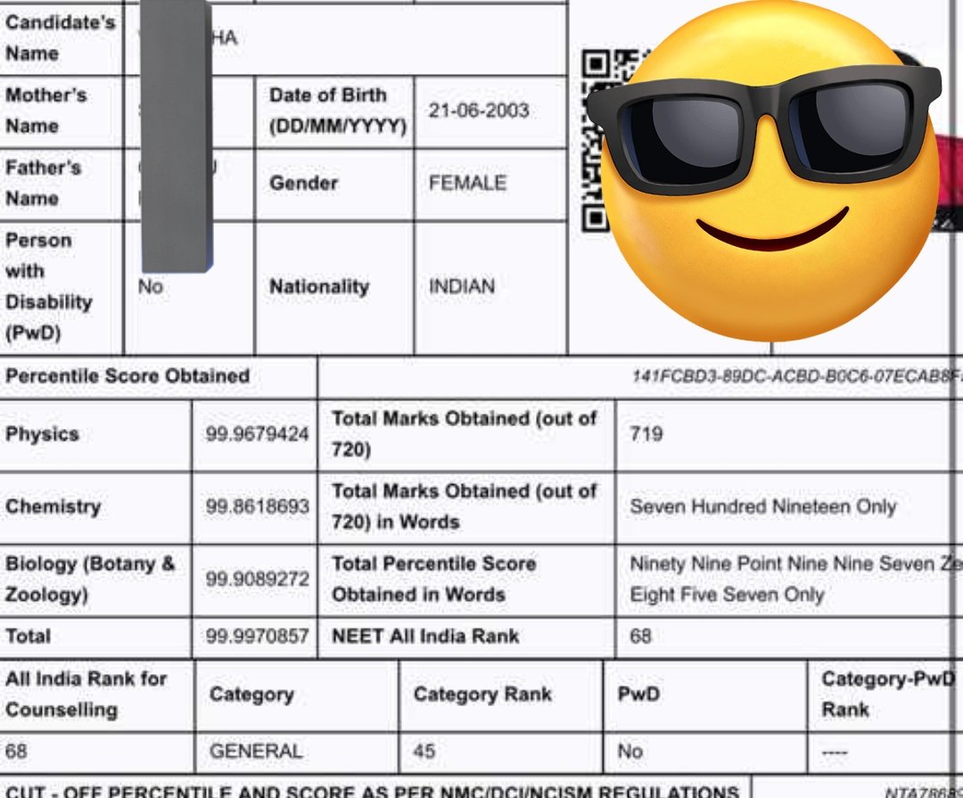 Pushparaaj_AA's tweet photo. Bc 719 aur 718 marks kaise aa rhe neet me 🧐

Kon sa calculation kr rhe NTA wale 

#NEET #NEETResult https://t.co/aAmPRmaMJS