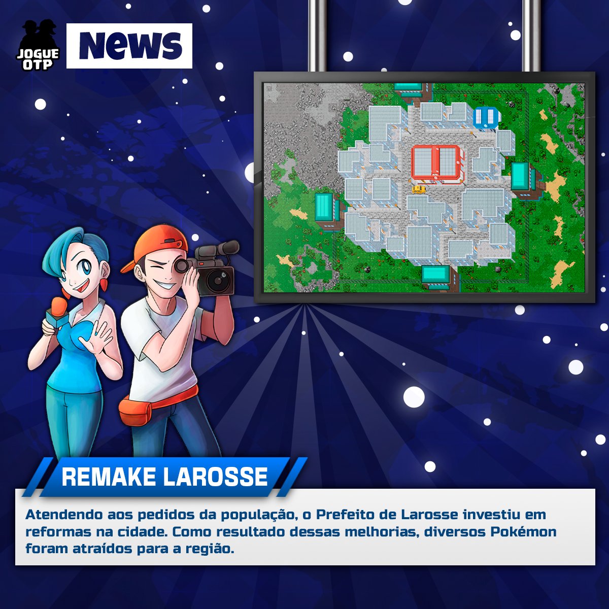 Atendendo aos pedidos da população, o Prefeito de Larosse investiu em reformas na cidade. Como resultado dessas melhorias, diversos Pokémon foram atraídos para a região.