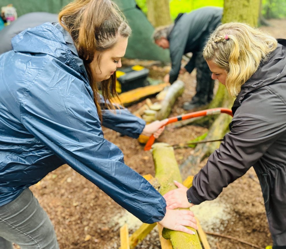 Miss_pettitt_VM's tweet photo. Amazing Forest School CPD training today with @UOLchris…tools, ropes, fire, nature and the fundamentals of play in the most wonderful woodland setting #principlesofplay @LFP_MissFreeman @Lea_Forest_HT @AETAcademies @mrsrmurad @lea_forest_curr https://t.co/M8mFM0LUGJ