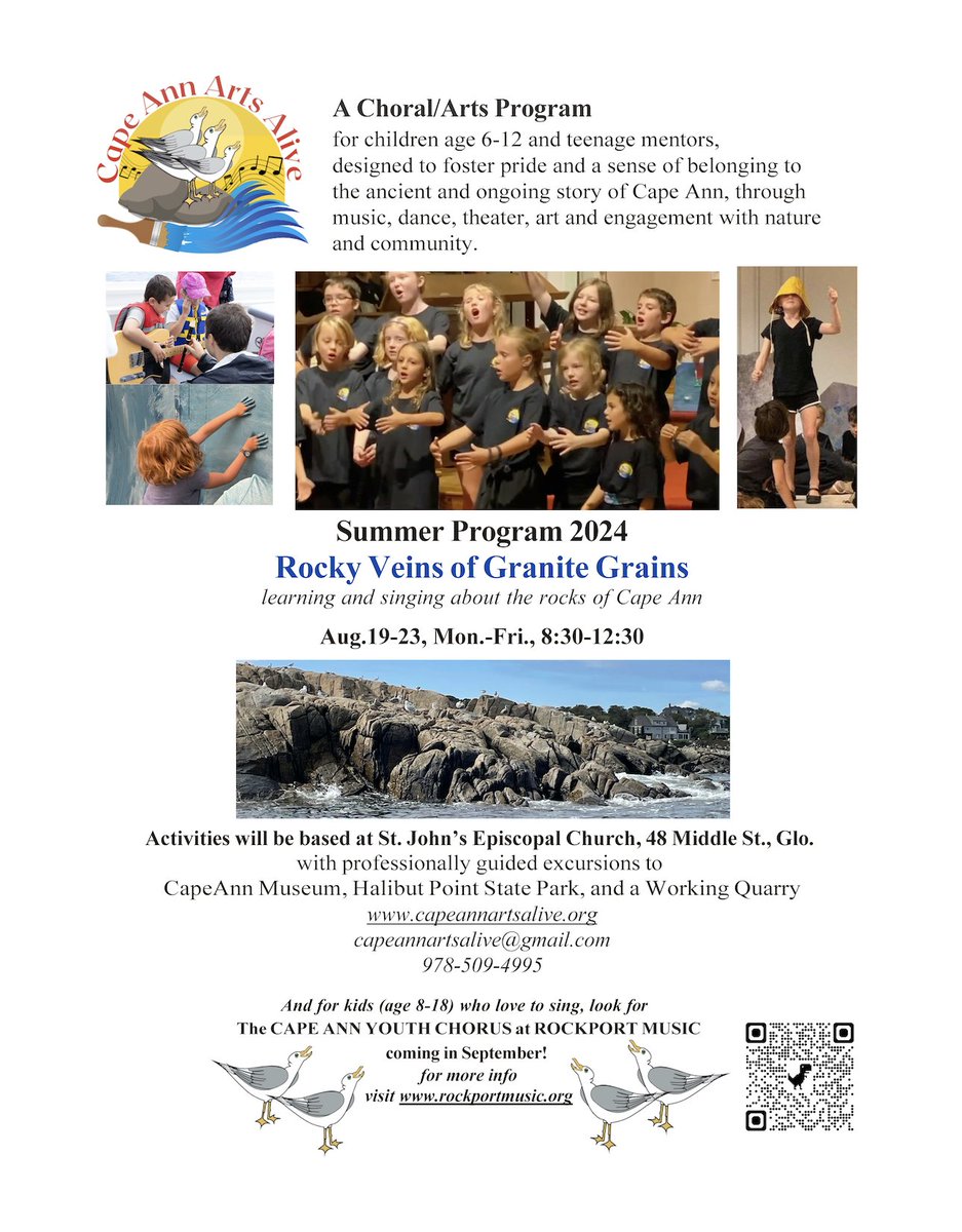 1623Studios's tweet image. 🎶 Check out the Cape Ann Arts Alive Summer Program 2024: Rocky Veins of Granite Grains! 🎶

For details, visit capeannartsalive.org or email capeannartsalive@gmail.com / call 978-509-4995.

#CapeAnnArtsAlive #SummerProgram2024 #YouthArtsProgram