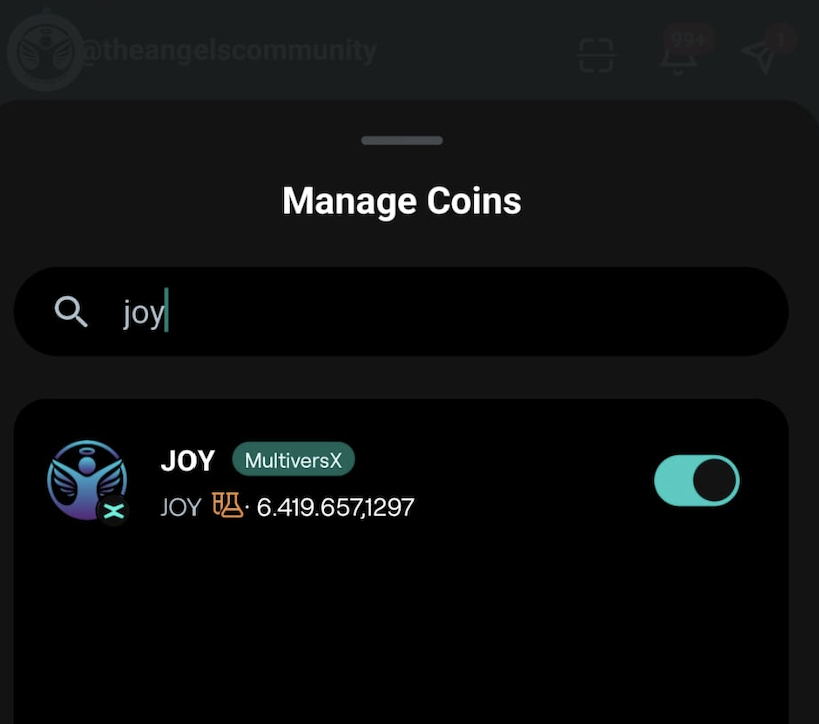 Angels_NFTs's tweet photo. Angels, update your @xPortalApp to get your $JOY available directly in the app ❤️

1⃣Open #xportal
2⃣Tap + on My Tokens
3⃣Search for joy
4⃣There you go 👇 https://t.co/5x3zQYJOAe