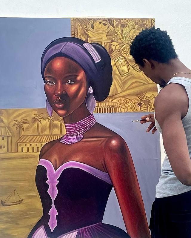 🎨Oil Painting by Olomola Tobi.  <a href="/olomolatobi/">Tobby art</a> 

"Land of Eden"

#blackart #art #afroart #acrylicpainting #dopeart #africanart #viral #finearts #afroart #artwork #realism #paintings #oilpainting #artcollector #contemporaryart #artgallery #itsArtsthetic #aesthetic #trending