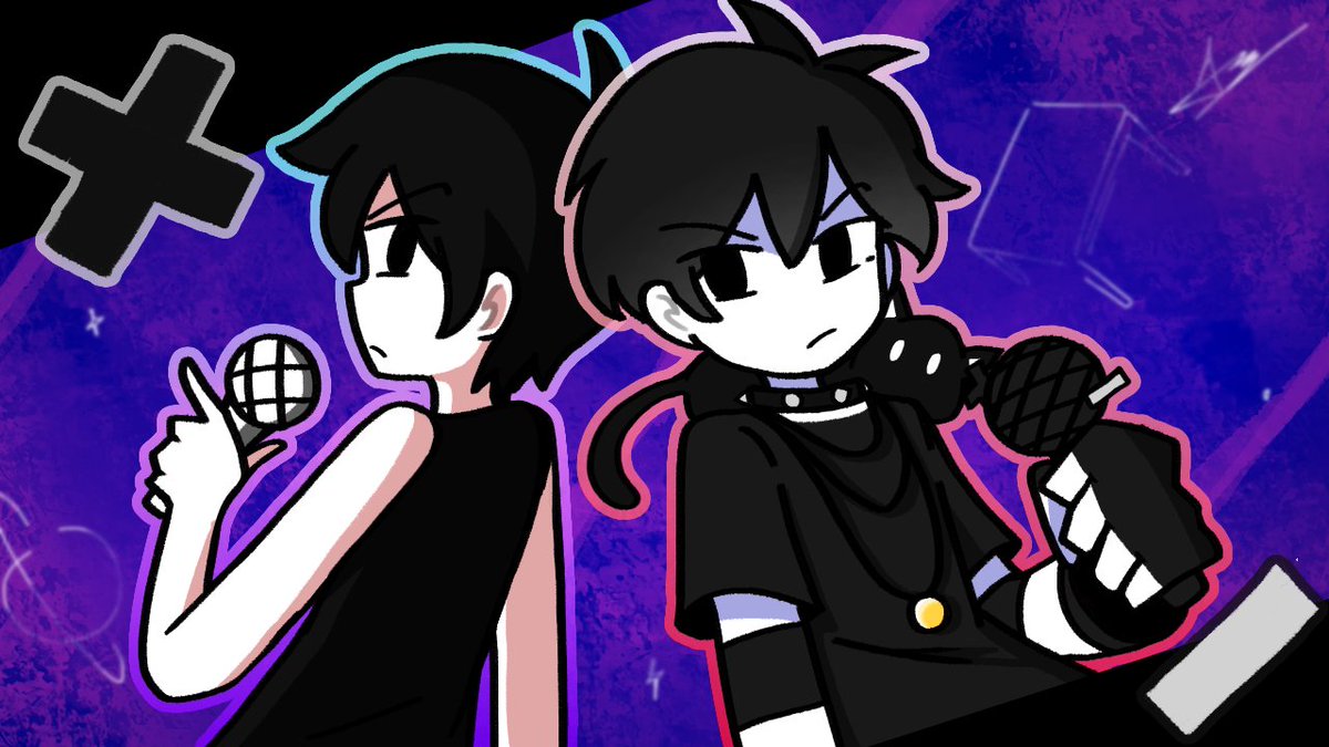 kay_kishi's tweet photo. rapping with your alter ego!! i REALLY REALLY LOVE MINUS OMORI'S DESIGN #OMORI #fnfomori #vsomori https://t.co/cPSck09SjP
