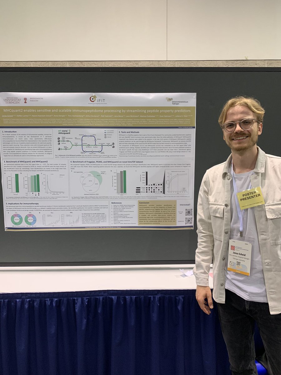 Peptide-based Immunotherapy (@labwalz) on Twitter photo Want to talk about immunopeptidomics pipelines at #ASMS2024? Come visit <a href="/jns_schd/">Jonas Scheid</a> at poster 582! Want to talk about immunopeptidomics pipelines at #ASMS2024? Come visit <a href="/jns_schd/">Jonas Scheid</a> at poster 582!