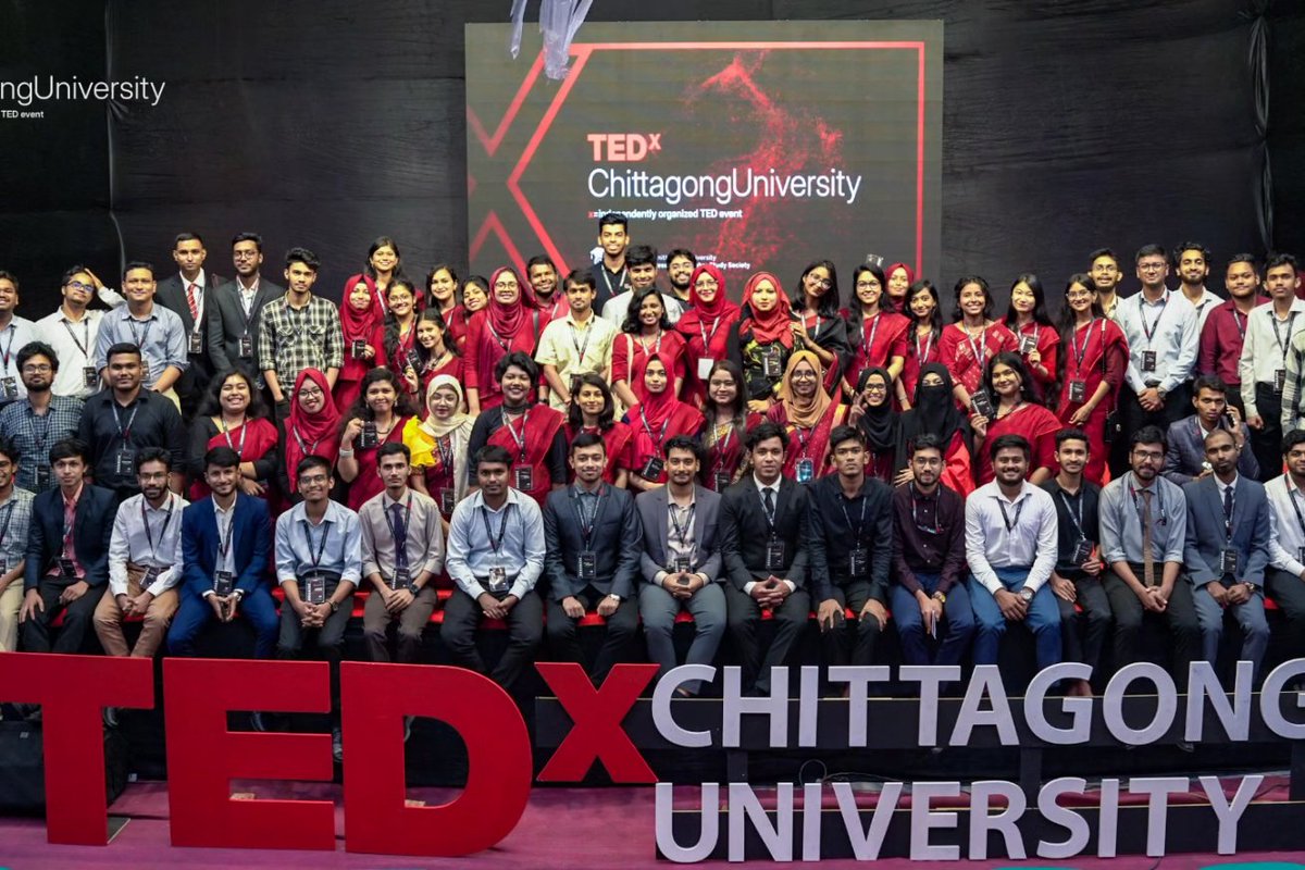 TEDx_CU's tweet photo. Our warmest gratitude goes to all the renowned speakers, teachers, moderators, sponsors, guests, and well-wishers whose presence made the event truly memorable!
Additionally, gratitude to the Chittagong University Research and Higher Study Society team, for making history! #CURHS https://t.co/znmIhul6eb