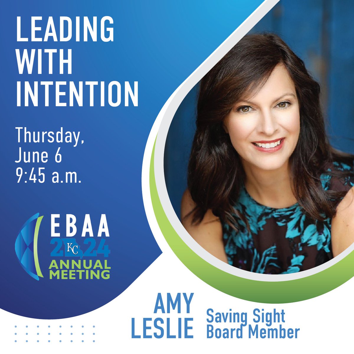 If you're at #EBAA2024 you've got two great choices from Saving Sight presenters during the 9:45 a.m. concurrent session. Our very own Cornea Lab Supervisor, Kerry Gray, will present in City Beautiful A and Saving Sight board member Amy Leslie will be in City Beautiful C.