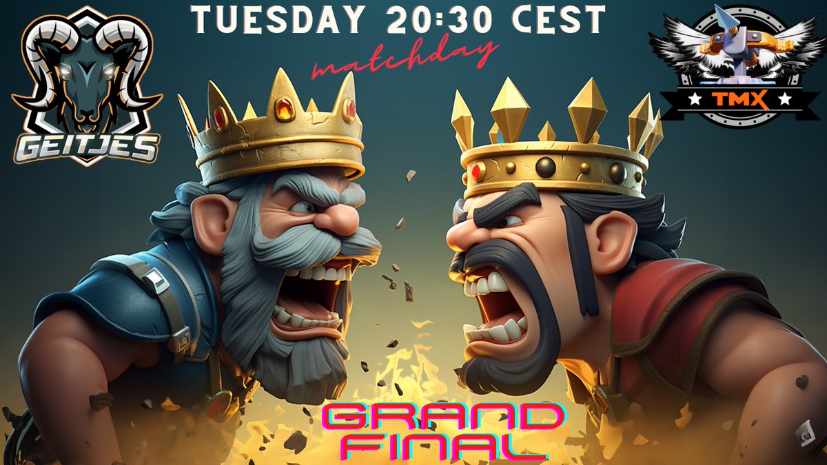 FINAL! (again)🚨

Today, Low Lands Cup season 7 will end. The winner will be either Geitjes or TasteMyXbow. We wish both teams good luck and may the best team win! 

🏆 <a href="/Low_Lands_Cup/">Low Lands Cup</a> 
🤝 Grand Final
🆚 <a href="/Geitjes1/">Geitjes</a> 🔸 <a href="/TasteMyXbow/">TasteMyXbow</a> 
⏰ 20:30 CEST 

#ClashRoyale