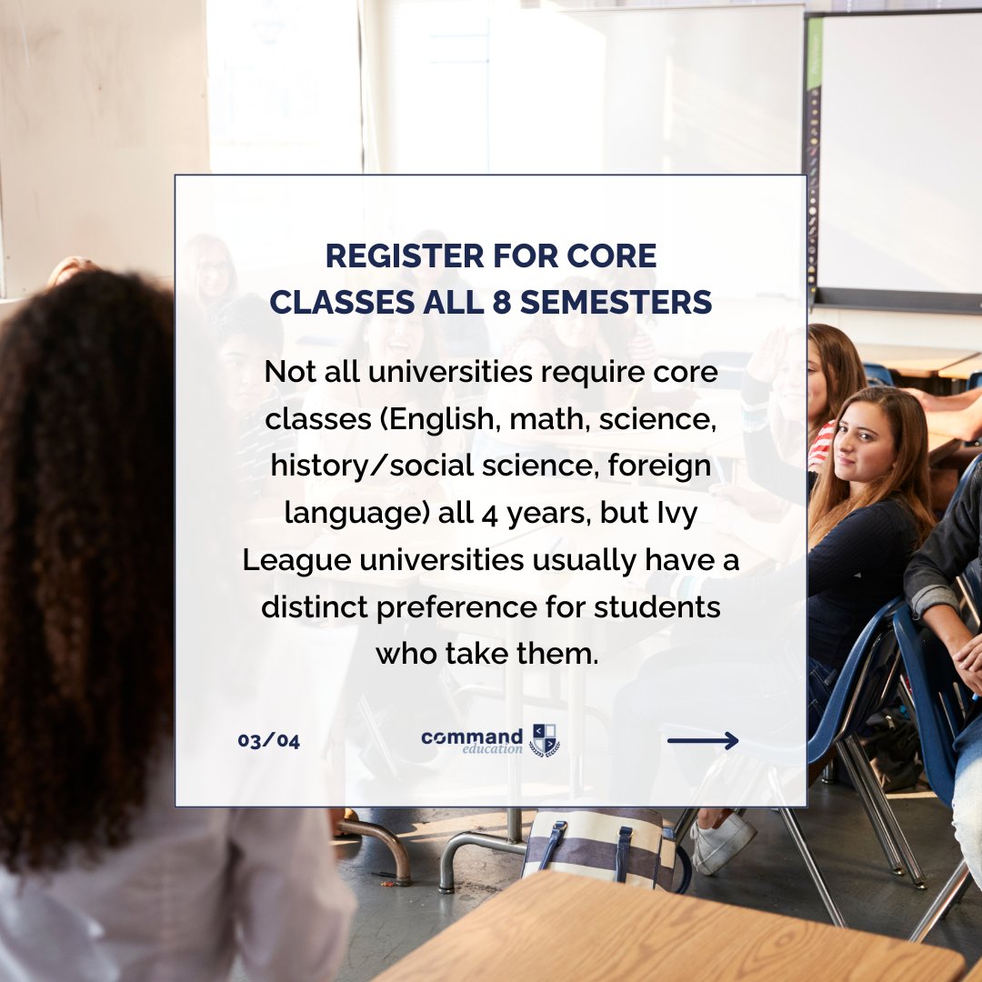commandedu's tweet image. ✔️📚📝Check out these 3 tips on how to take your transcript to the next level through strategic course selection!

#IvyLeagueSuccess #Transcript#CourseSelection #CollegeApplicationTips #AcademicExcellence #FutureLeaders  #StandOutApplicant #AcademicPlanning  #AdmissionsTips