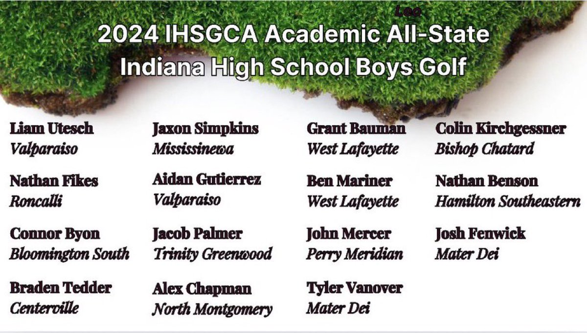 What a great honor for Alex Chapman! I am extremely proud of the accomplishments you have had not only on the course but in the classroom as well! Congratulations, Alex!

<a href="/nmhschargers/">North Montgomery Athletics</a>