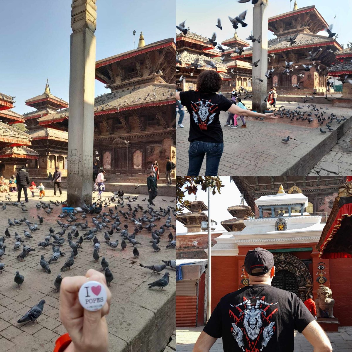 PostureigLleida's tweet photo. Si feu #PostureigViatger amb #PostuProductes solidaris, envieu-me foto! Fa temps, la Mireia i lo Jr., diables del Grup Recerca de les #BorgesBlanques @diablesrecerca, van visitar #Katmandu, al #Nepal, amb #PostuXapa #ILovePopes per @adimalleida. Borgencs pel món! Moltes gràcies! https://t.co/ILNx5eyLEl