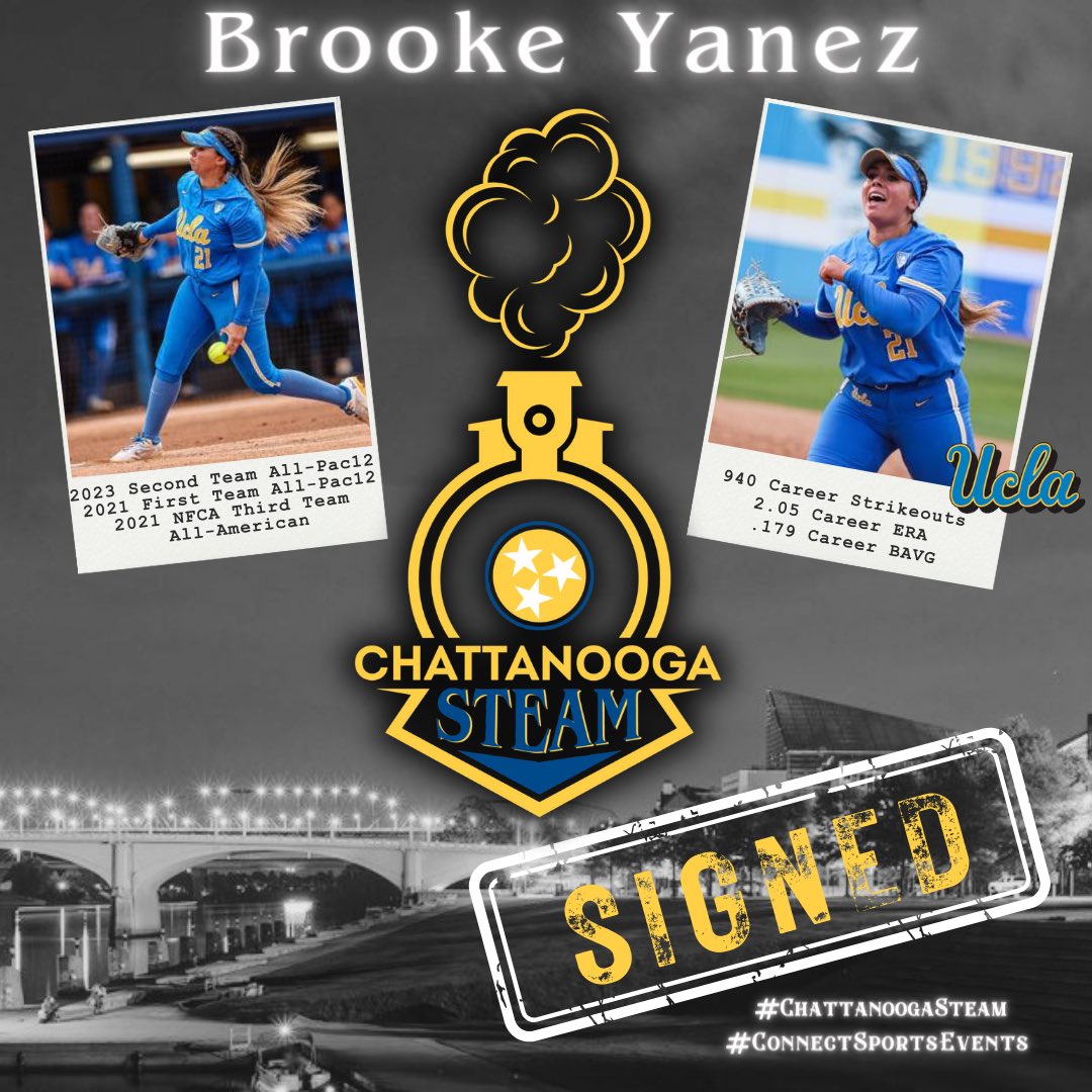 steamCHATT's tweet photo. We’re bringing that Bruin Magic from LA —> Chatt✨🐻 Everyone welcome 𝓑��𝓸𝓸𝓴𝓮 𝓨𝓪𝓷𝓮𝔃 to the Steam Squad!!!! 

#connectsports #Bruins #UCLA #prosoftball #ChattanoogaSTEAM #ChattanoogasTEAM 

@UCLASoftball @ConnectSports_ @brookeyanez23 @ChattSports https://t.co/CpEUh2fije