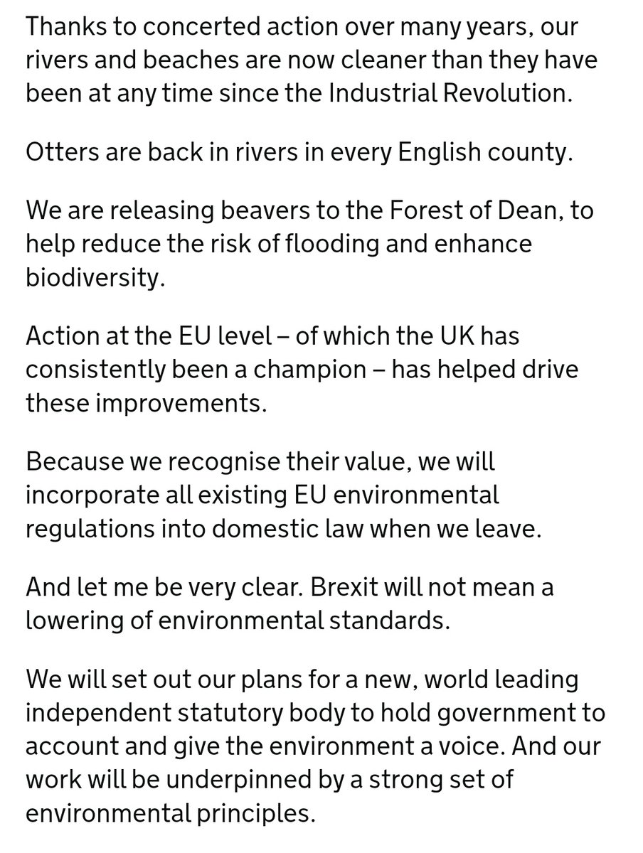 juleslhoward's tweet photo. The environment and wildlife conservation probably won't get a mention in tonight's #itvelection #sunakvsstarmer TV debate, but if I were there I would ask what happened to Theresa May's big 2018 announcement on The Environment. The one to counter Cameron's "cut the green crap" sentiments. The one where she promised a government that would leave the environment in a better state than when they found it. Look at the state of this speech, t Barnes Wetland Centre. Imagine having had faith in this lot back then. Actually *believing* the Tories wanted to achieve this. (I didn't, obvs). Extraordinary, really.