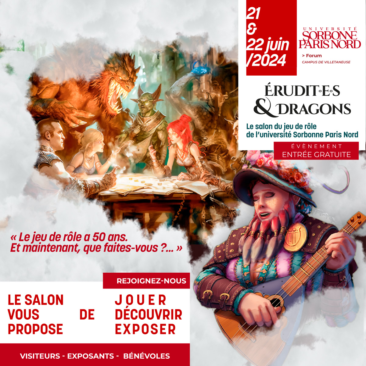 Ce soir chez <a href="/Silkinael/">SilkinaelTV</a> 
Nous allons parler du salon Érudit•e•s et Dragons que nous organisons en collaboration avec <a href="/univ_spn/">Université Sorbonne Paris Nord</a> 
21h sur twitch.tv/silkinaeltv
Rejoignez nous!!
Si le salon vous intéresse, si vous souhaitez animer des parties ou nous aider, contactez nous!