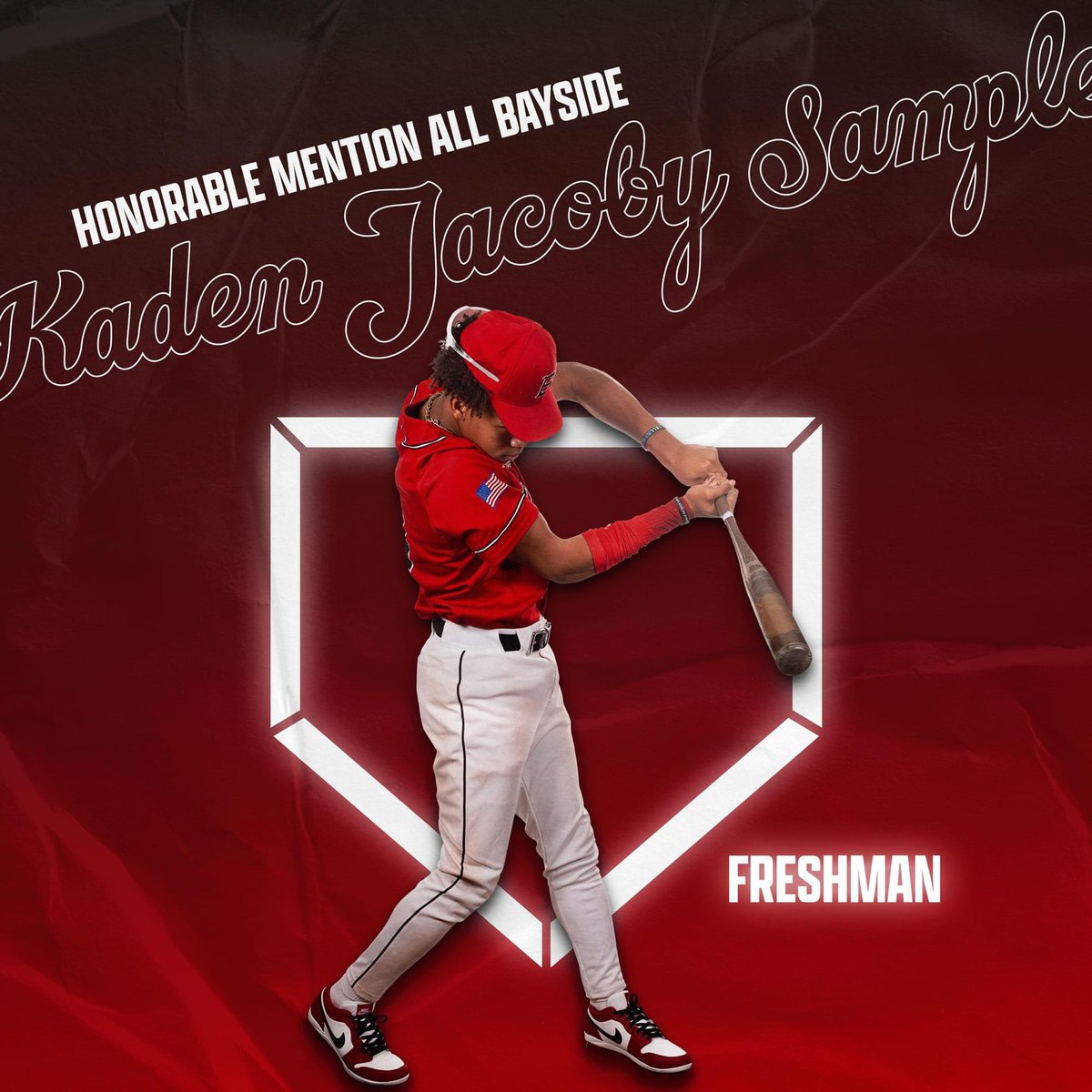 Iamdjsample's tweet image. Congrats @KadenJacob49637 
Honorable Mention All Bayside Conference⚾️❤️